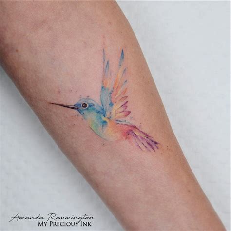 doctor bird tattoo|hummingbird watercolor tattoo.